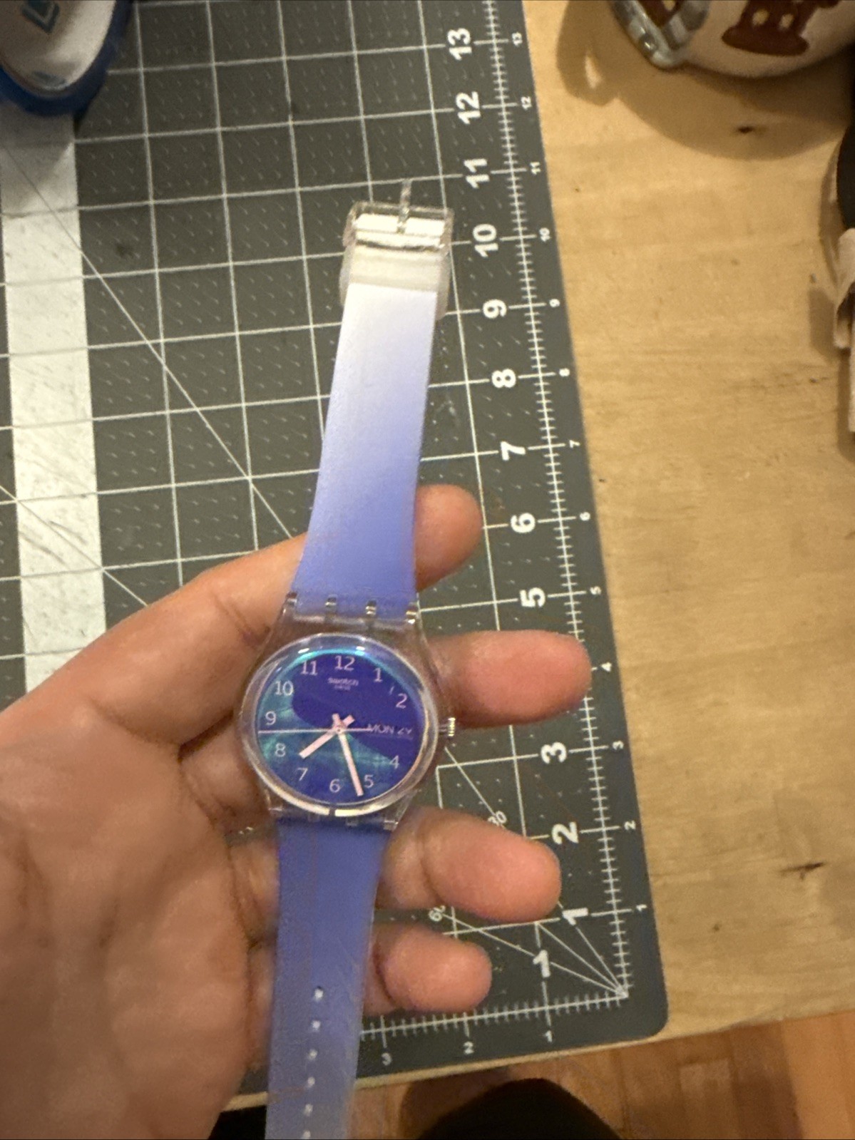 Swatch ULTRALAVANDE GE718 lilac watch Fantastic condition see pictures