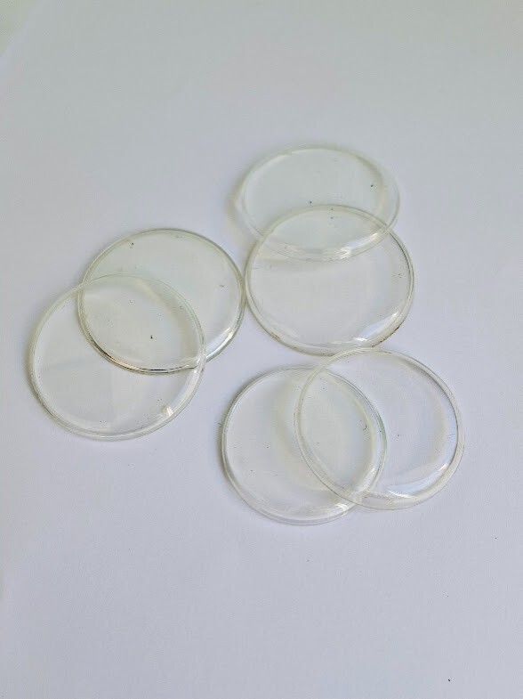 Plexiglass assorted group of 6 sizes.