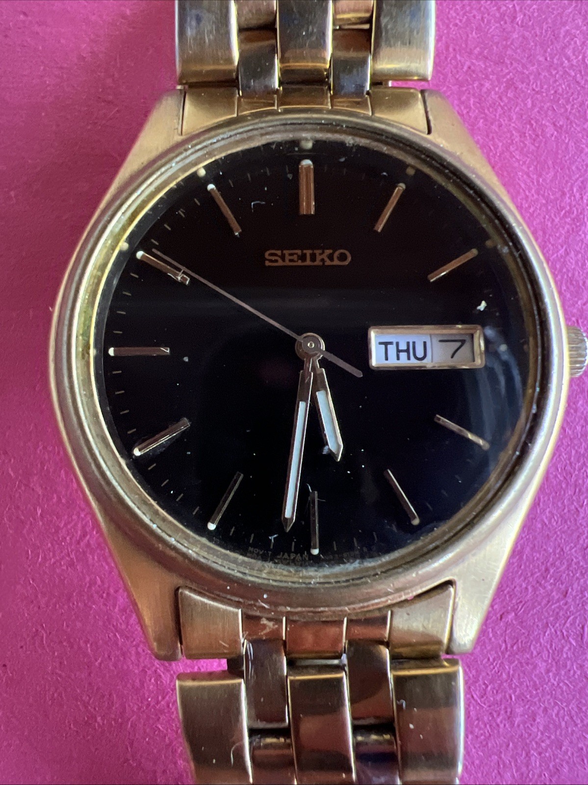 Vintage Seiko 8N43-9048 Gold Tone Watch w/ Japanese Movement