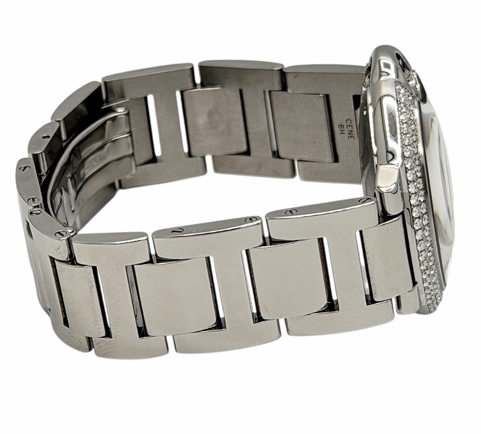 CARTIER BALLON BLEU 36MM DIAMOND BEZEL STAINLESS STEEL WATCH 3005 W69011Z4 B&P’s