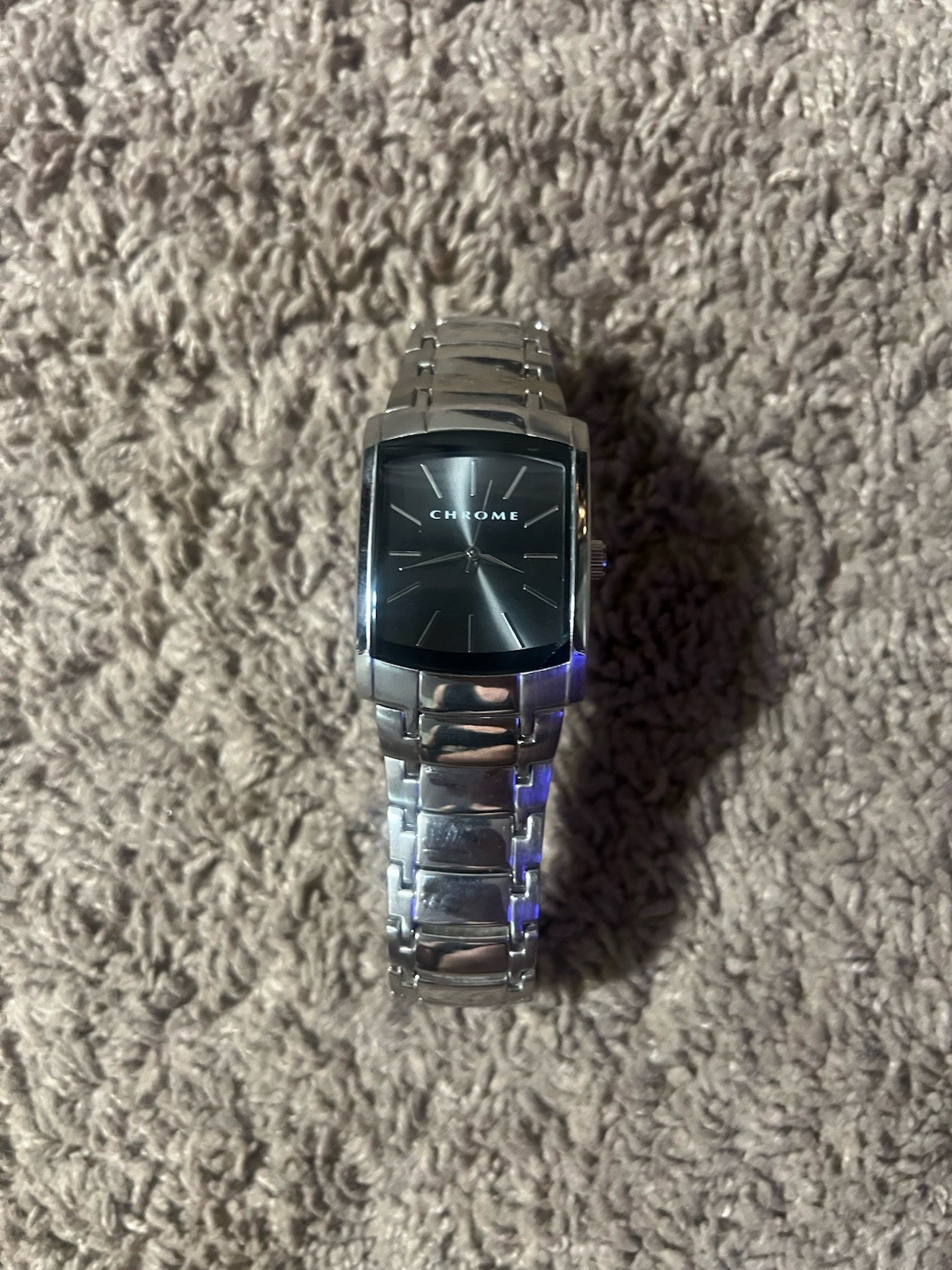 Chrome Watch base metal bezal 0111 stainless steel back