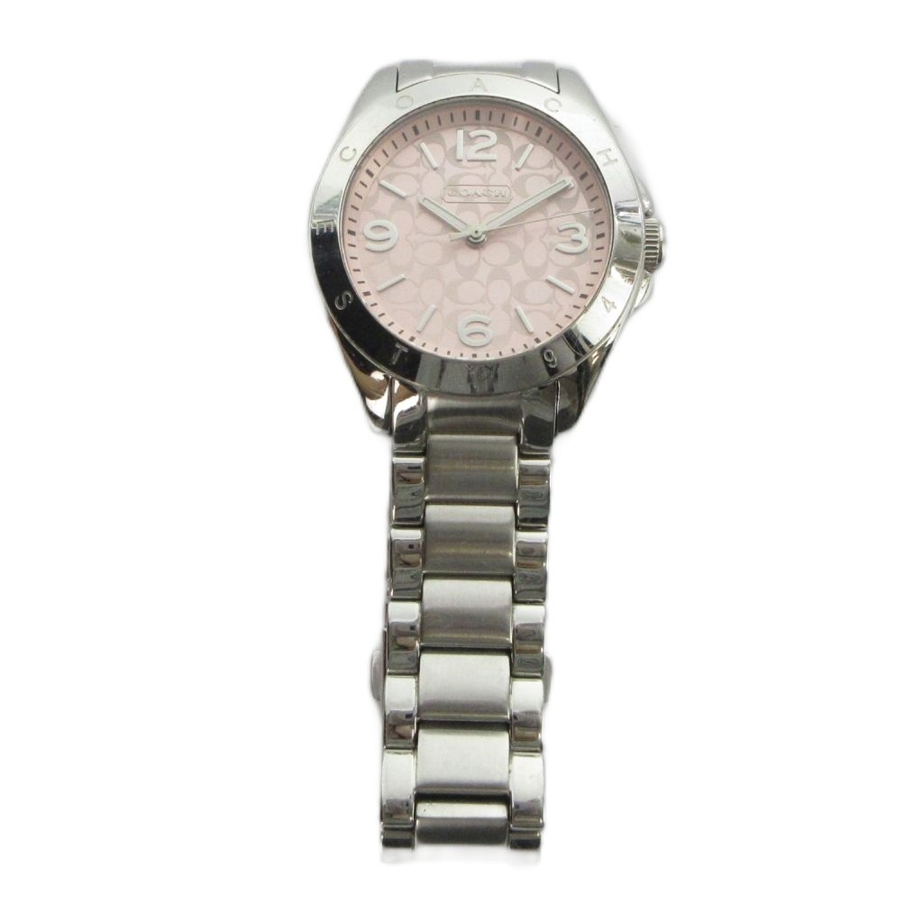 Coach Ladies Quartz Signature Silver Watch 34mm Stainless Steel AB