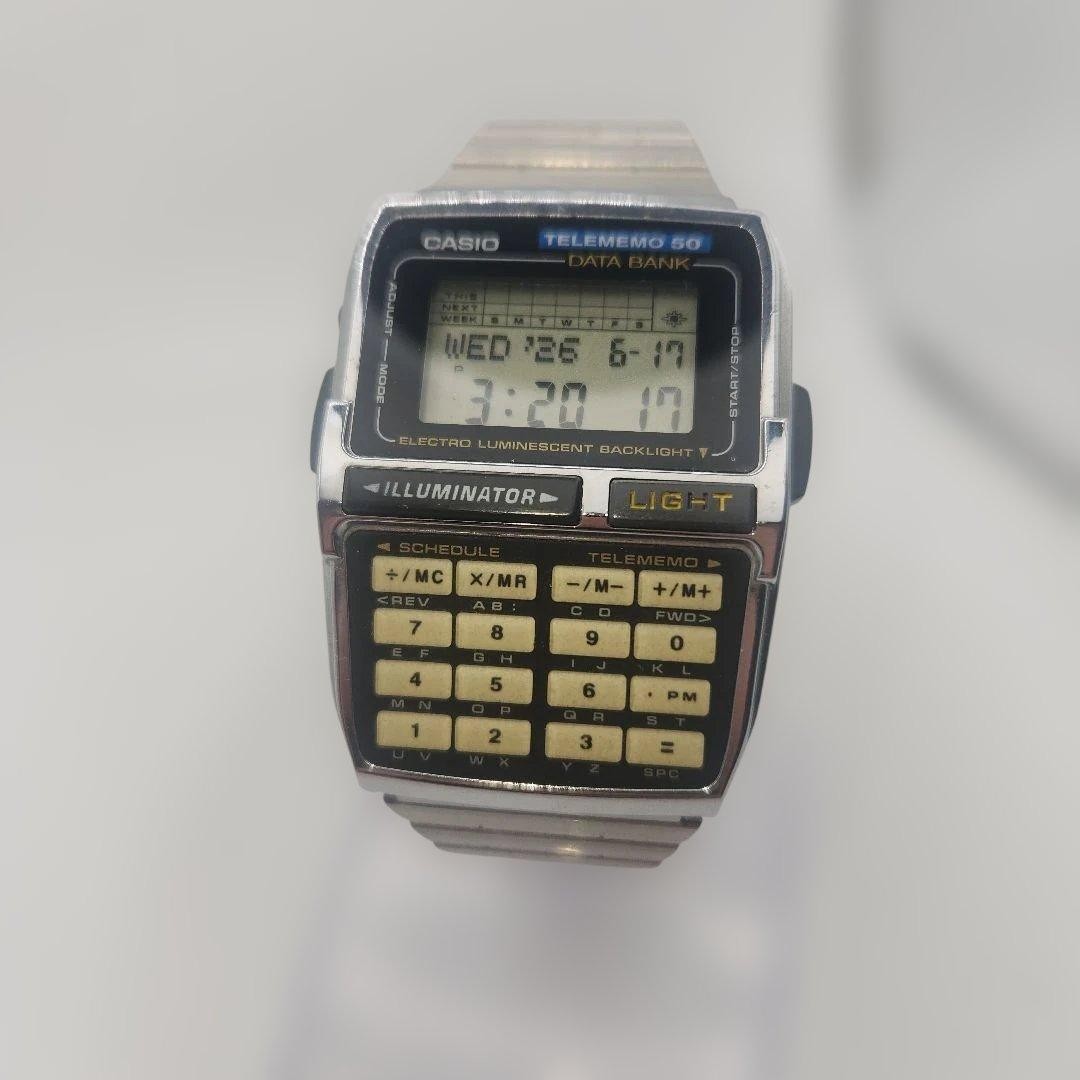 CASIO DBC-630 Data Bank Calculator Watch Silver Stainless Steel