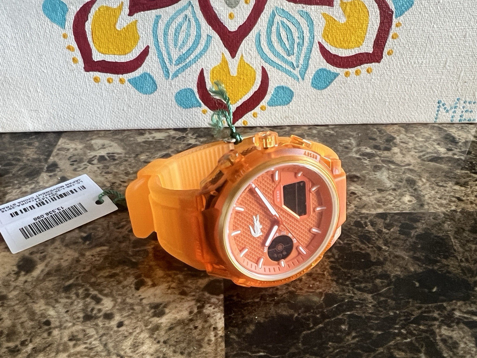 Lacoste LC33 Analog & Digital Orange Silicone Strap Men Watch 45mm 2011431