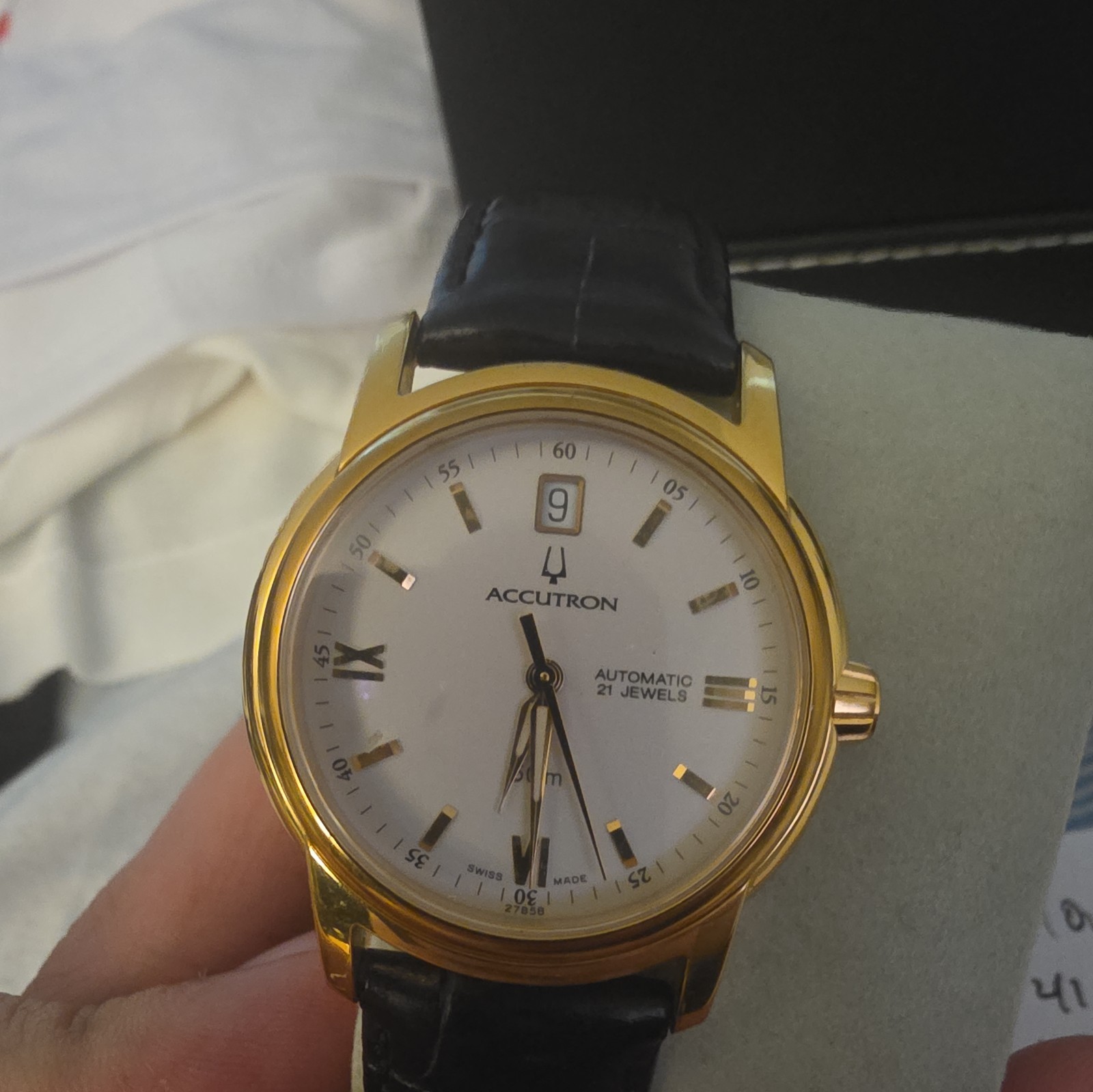 Bulova Accutron Men’s Gemini Automatic Sapphire Swiss 38mm Watch 27B58