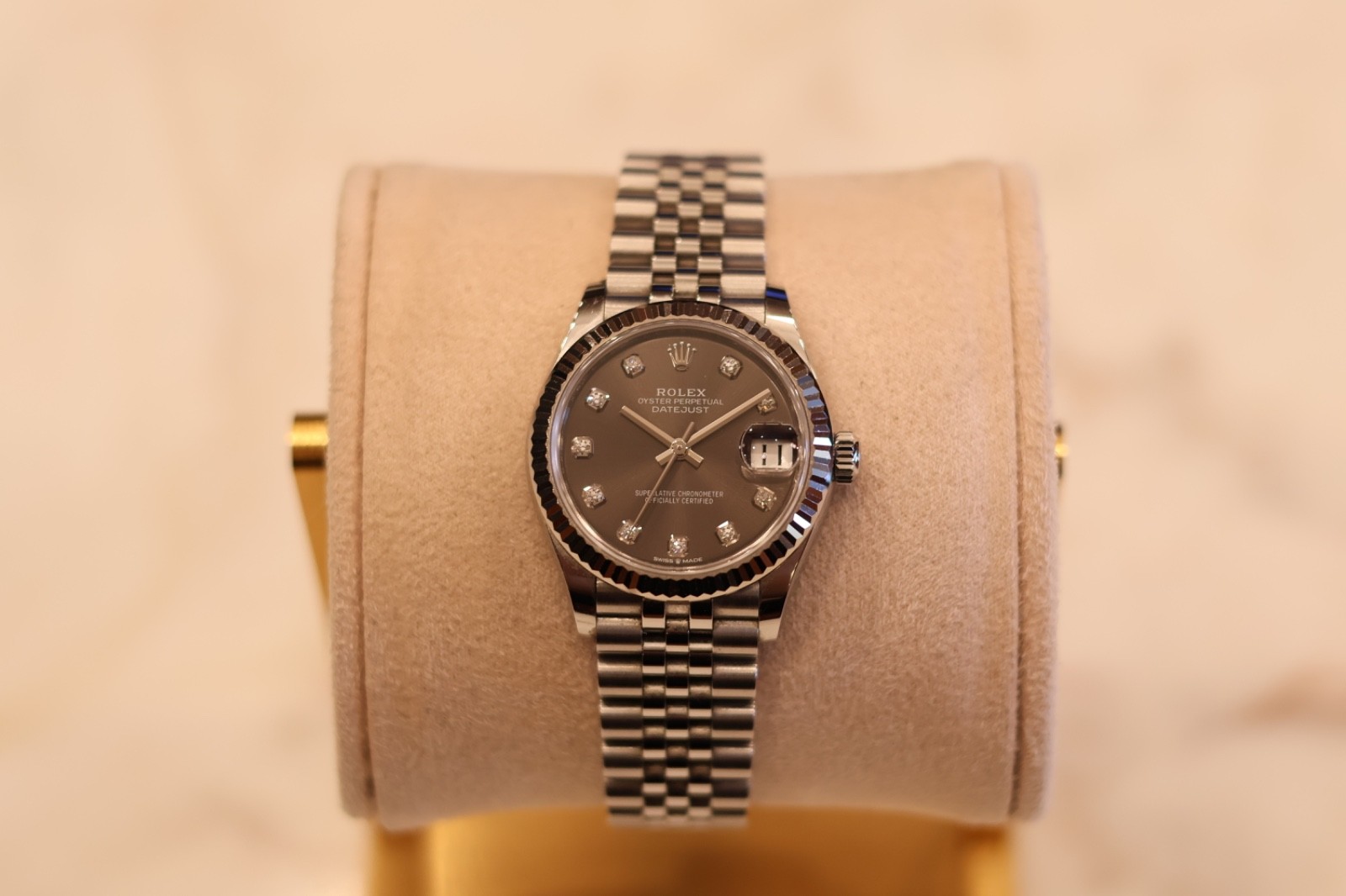 Rolex Datejust 31 Grey Diamond dial mint condition 2021 Full Set 278274 Jubilee