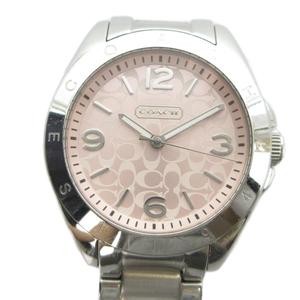 Coach Ladies Quartz Signature Silver Watch 34mm Stainless Steel AB