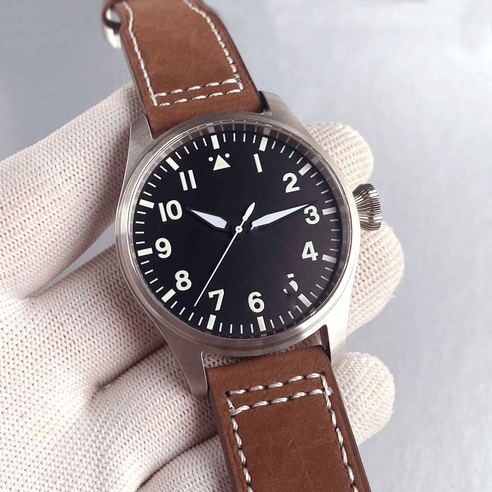 NH35A Automatic Mechanical Pilot Men’s Watch 43mm Sapphire Crystal Waterproof