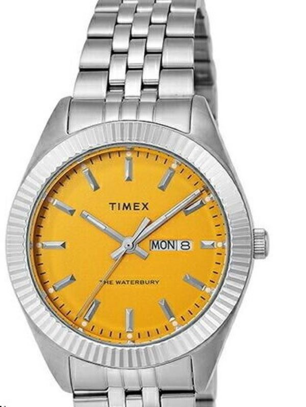 Timex TW2V18000 Waterbury Legacy Quartz Men Watch Orange Dial Analog From Japan