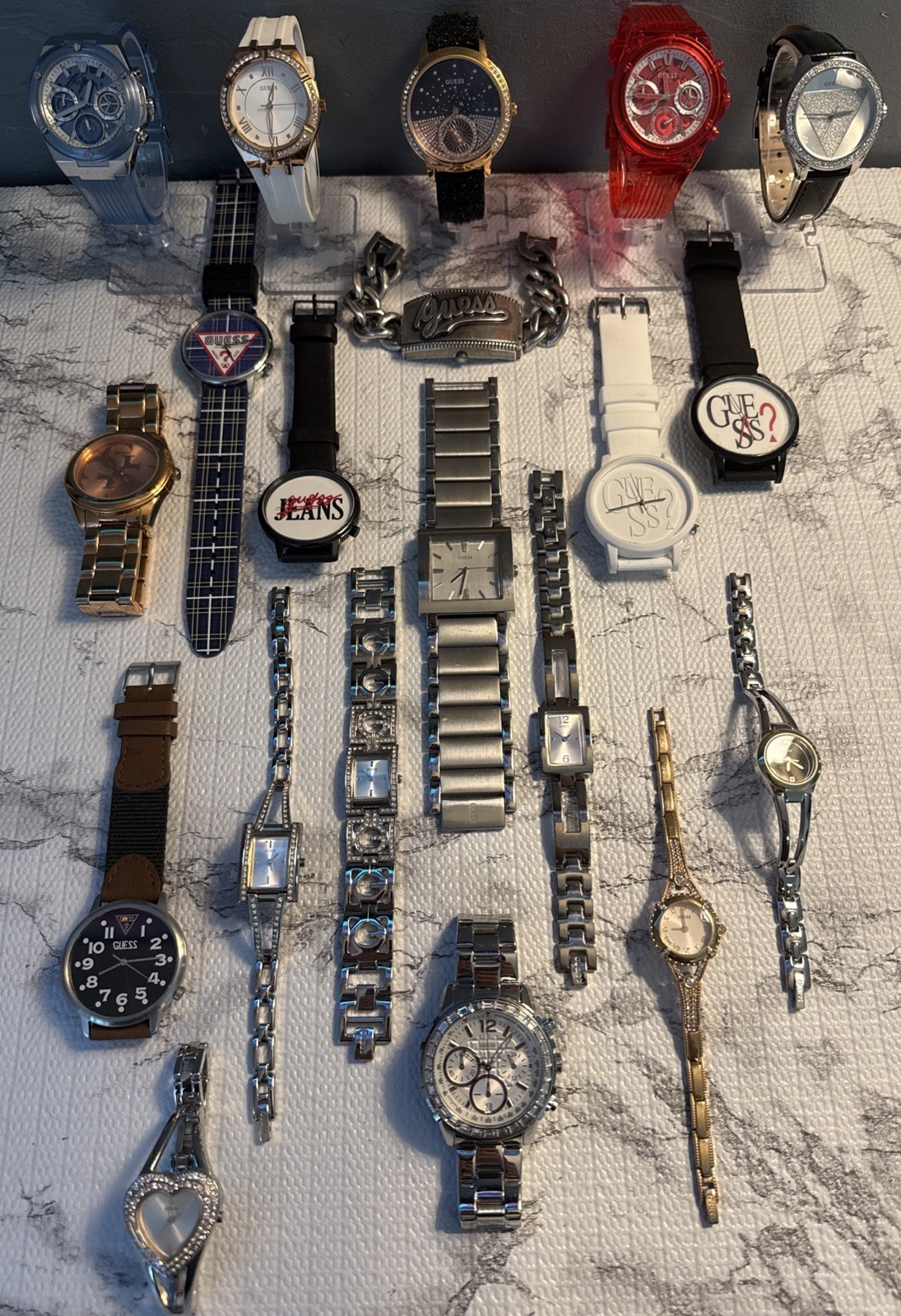 Lot of 20: Guess Watches (Genuine) ~ Battery Replacements Required