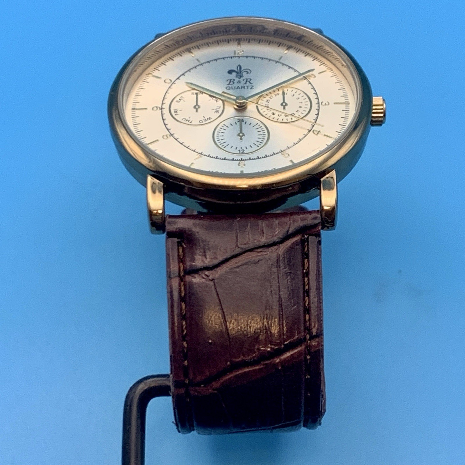 B&R BELL & ROSE Men’s Fashion Wristwatch Faux Subdials Japan Movt Works New Batt