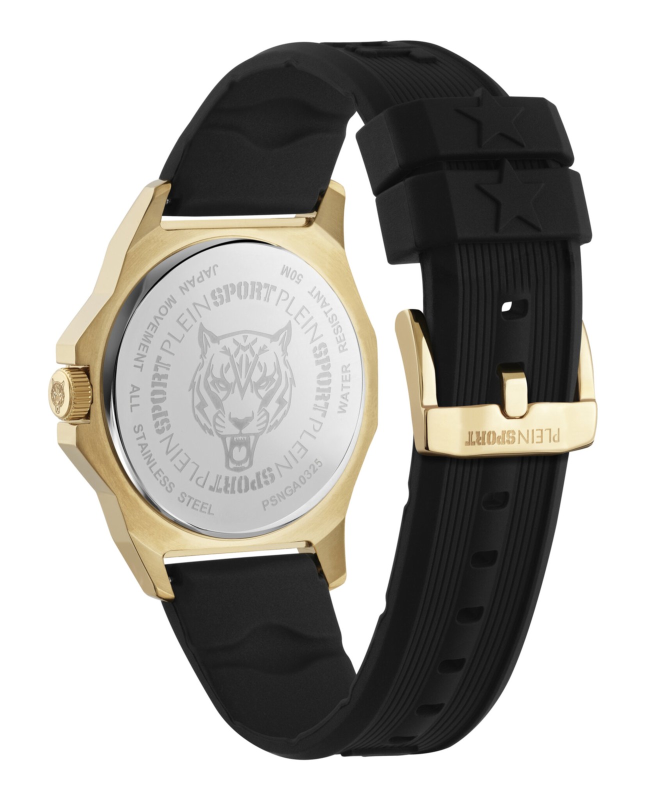 Plein Sport Mens Gold 42mm Strap Fashion Watch