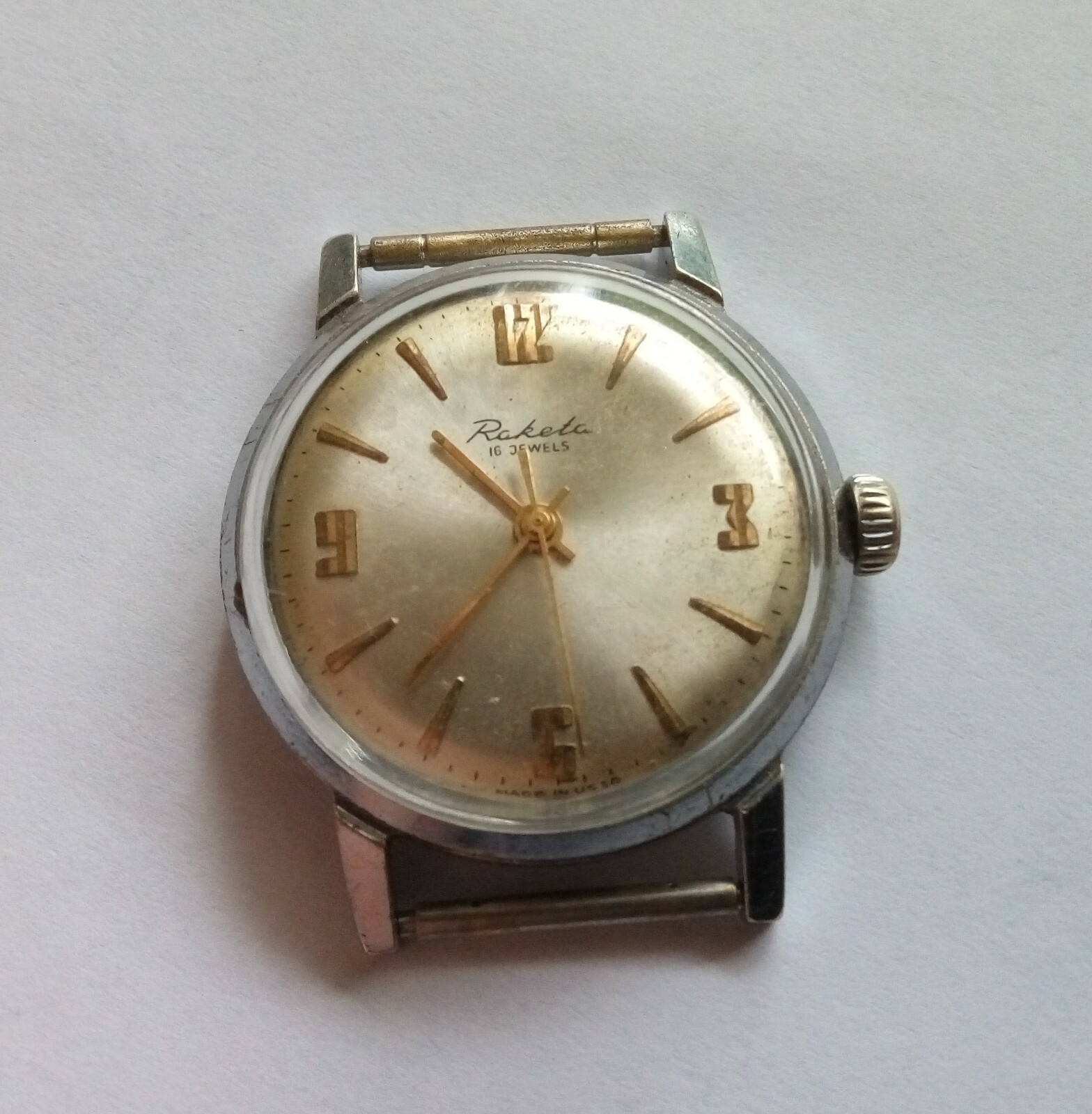 Rare Vintage soviet mechanical watch RAKETA BALTIKA 16 ruby jewels, made in USSR