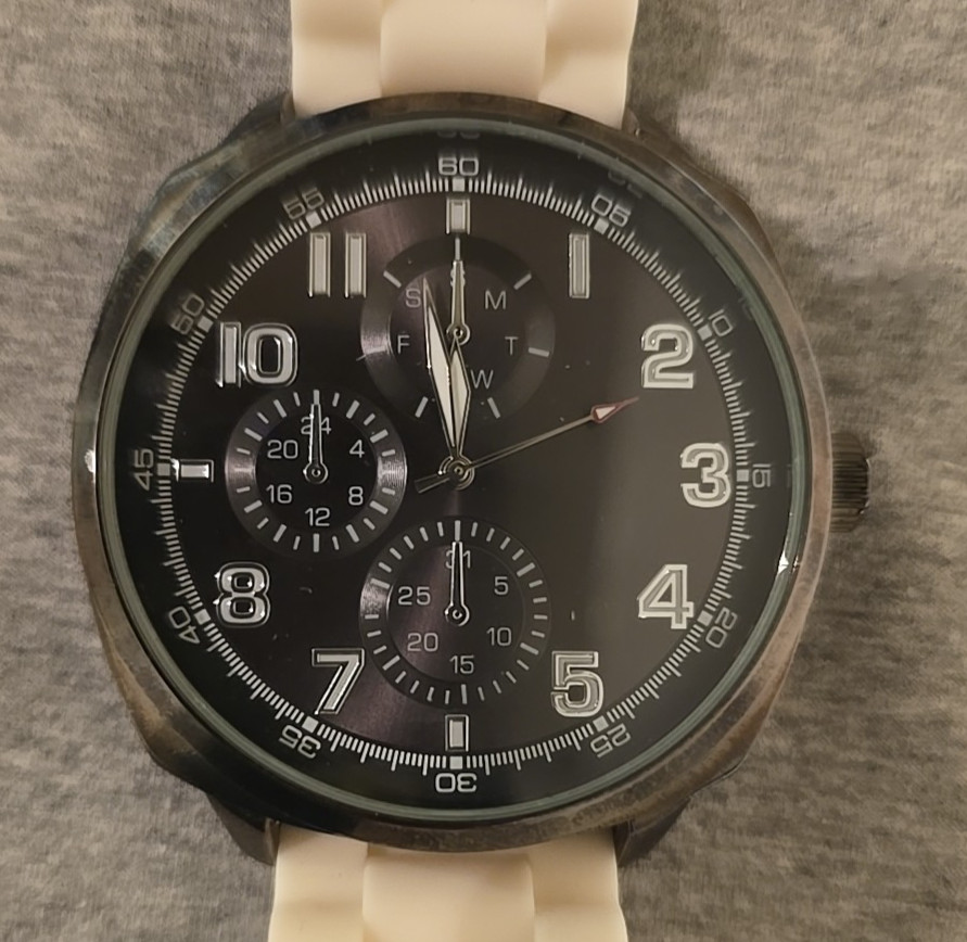 MOSSIMO BLACK LARGE FACE WATCH FMDM 0144 Working with New Battery