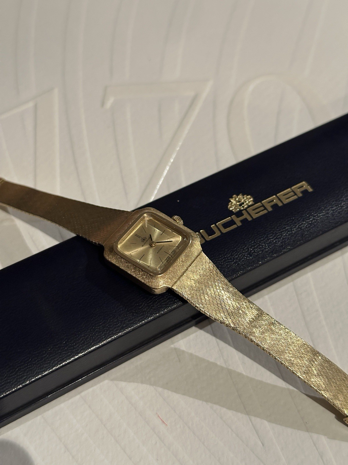 Rare Bucherer 21mm Gold Filled Milanese Bracelet Automatic Vintage Watch Runs