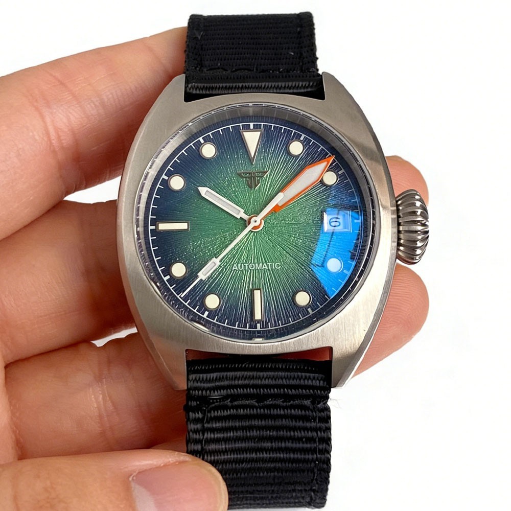 20ATM Diver Tandorio 36mm Double Domed Sapphire Glass Auto Miyota8215 Men Watch