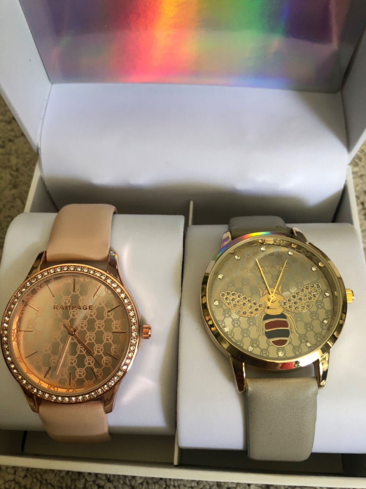 Rampage Bumblebee & Rose Gold Watch Watches Gift Box Set Of 2 New