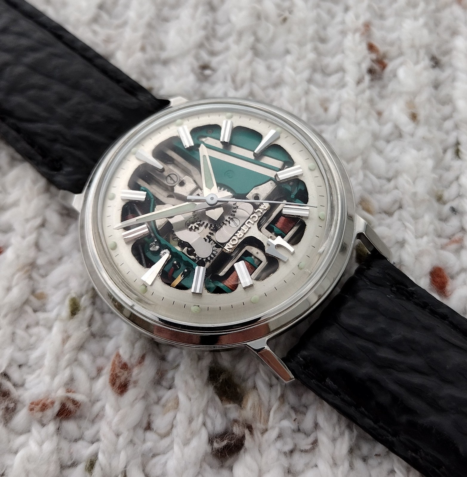 Bulova ACCUTRON 214 35mm SPACEVIEW HAND CUT DIAL M6 1966 Restored Relumed