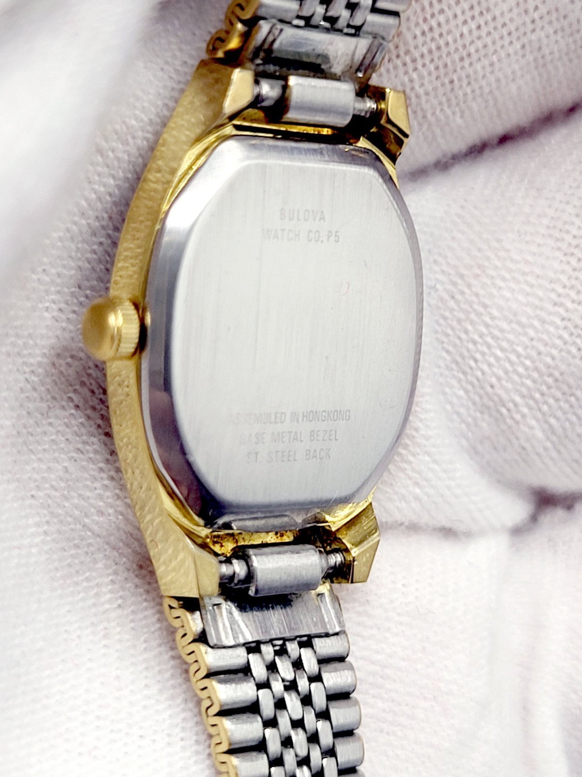 Bulova Women’s Watch 1985 Vintage Diamond Dial Gold Tone Vintage [MINT] 17mm
