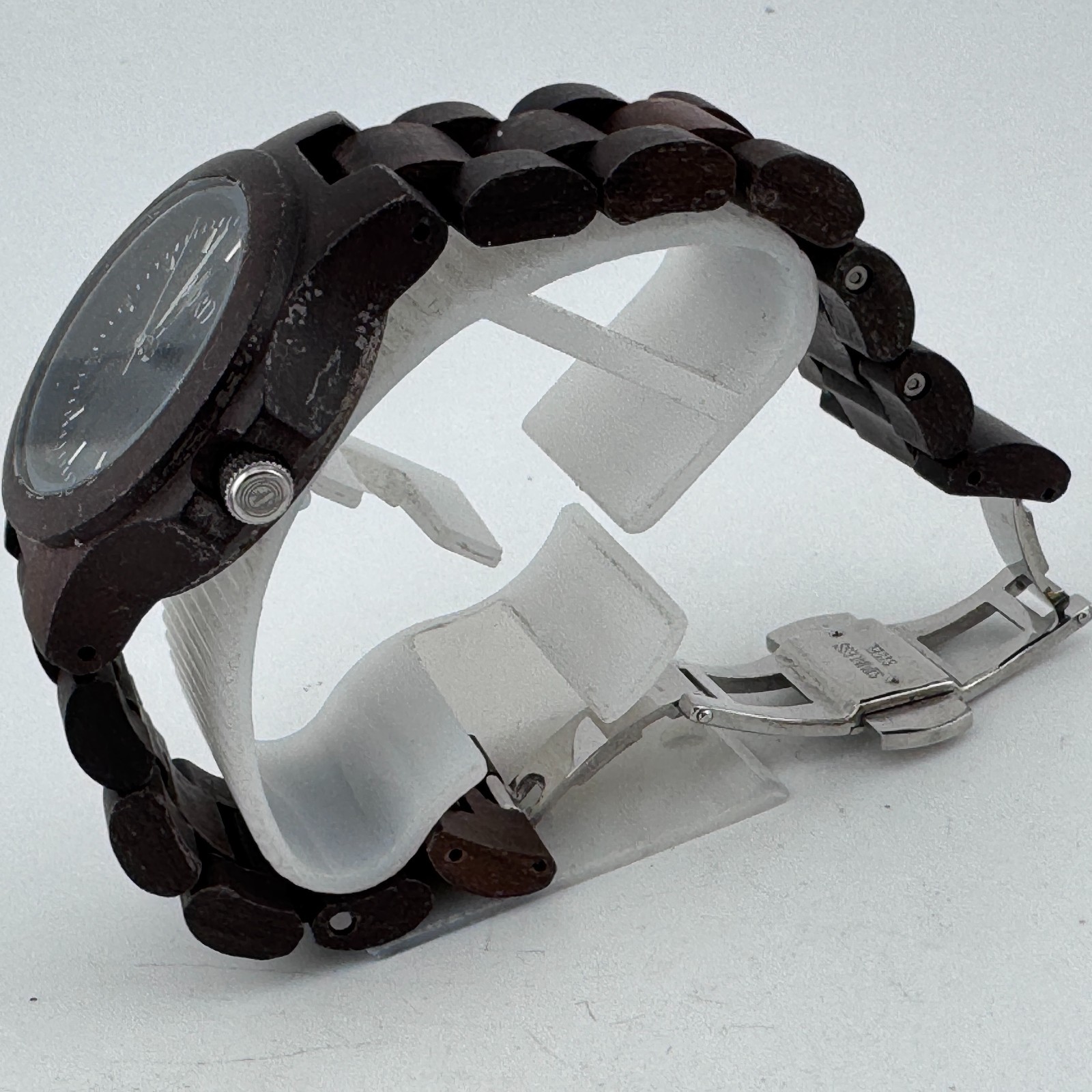 Jord Quartz Watch Women Dark Brown Solid Wood Date Japan Analog New Battery 6″