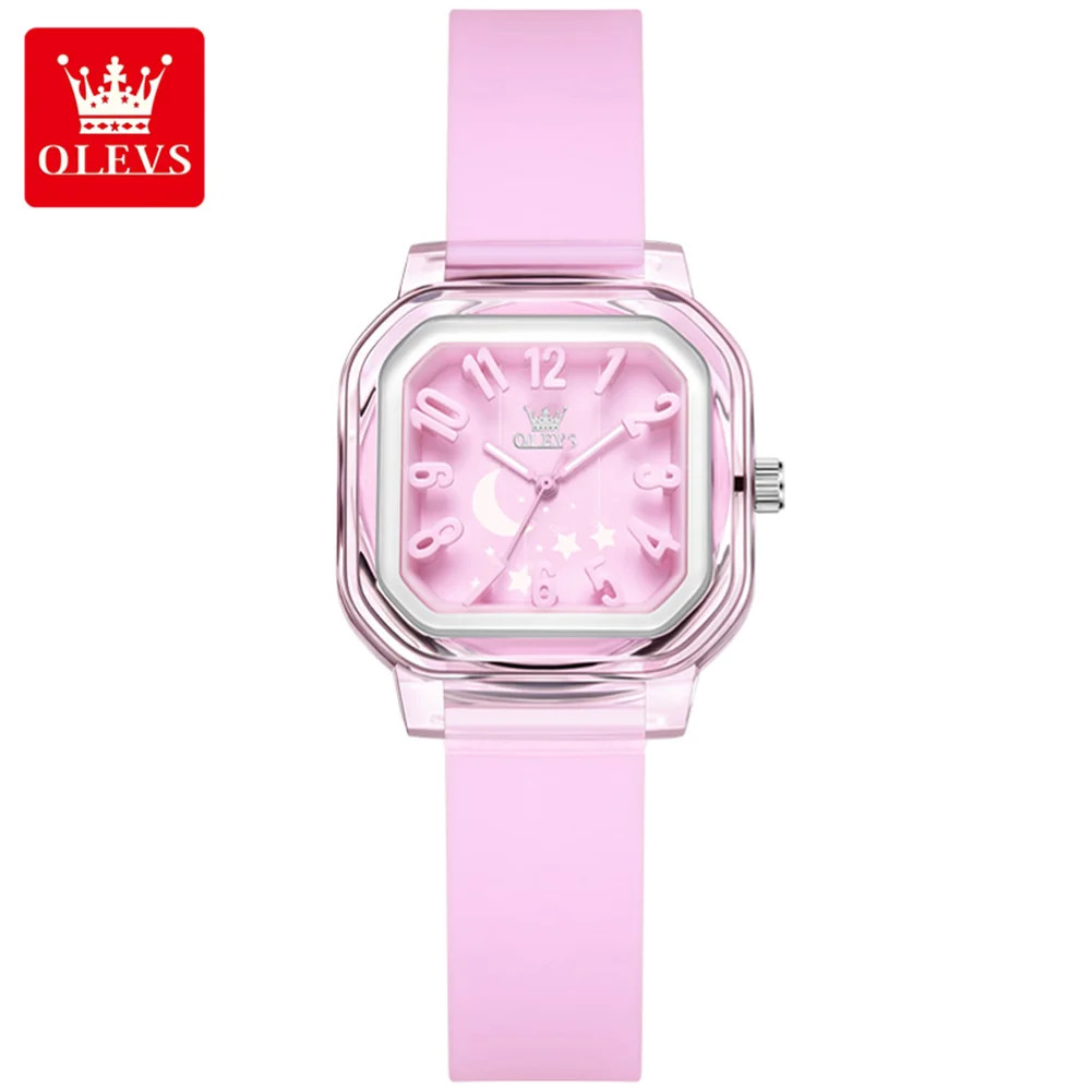 OLEVS Colourful Girl’s Quartz Watch Luminous Wristwatch for Kids Students