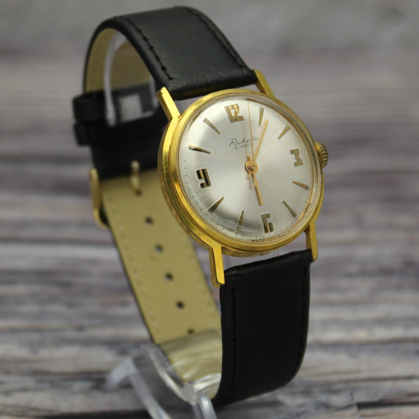 RAKETA Baltika Gilded mens watch USSR 1960s in Box Soviet Rocket watch РАКЕТА⌚🚀