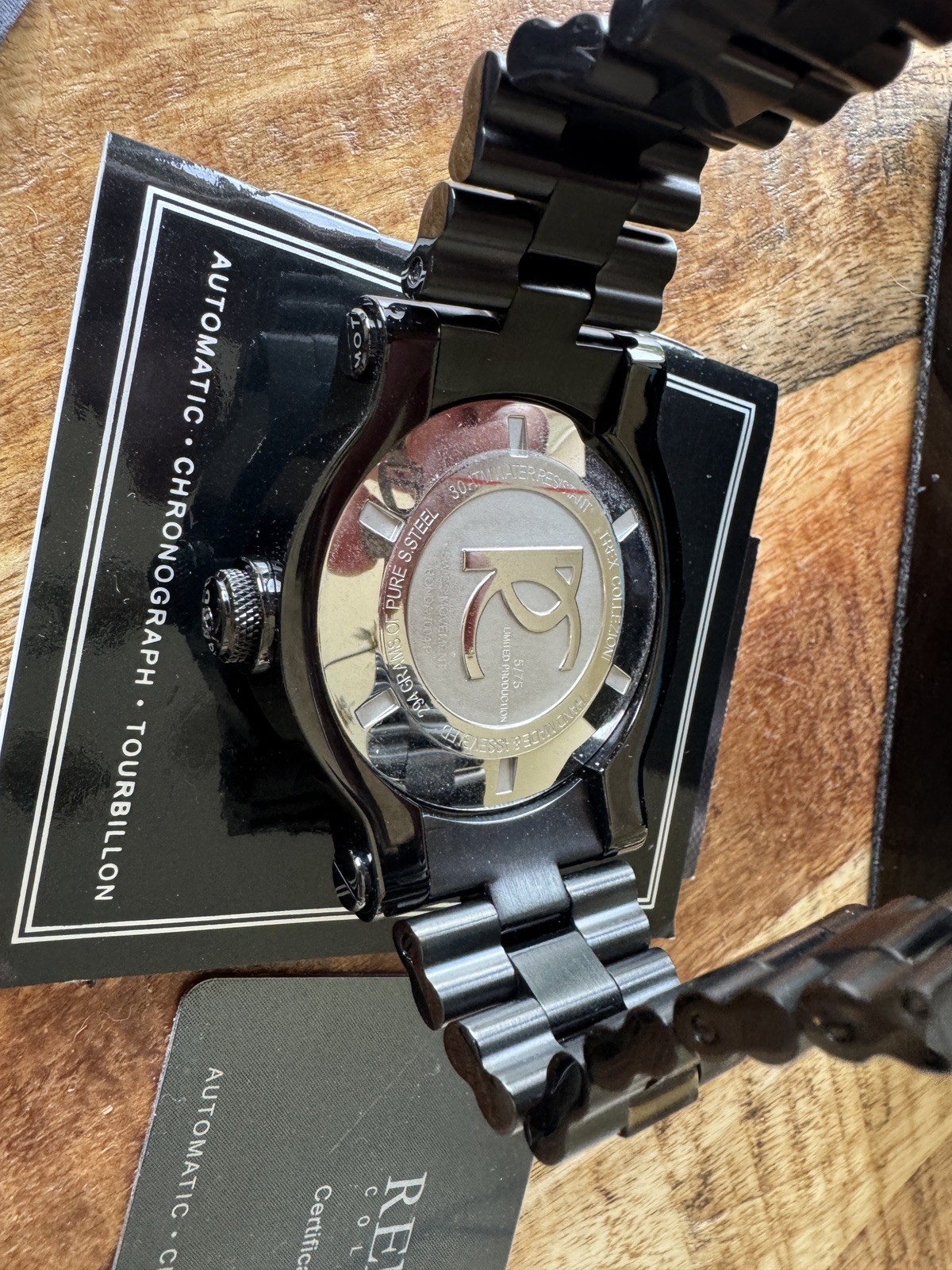 Renato T-Rex Watch Gunmetal Grey with Mother of Pearl Face And Diamonds