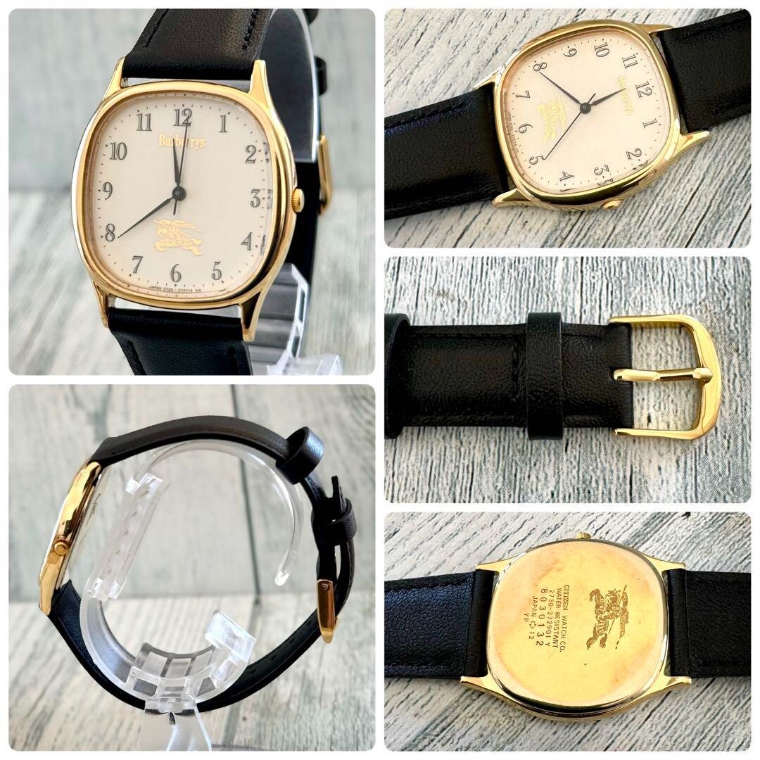 Burberrys Square Watch Rare Used From Japan Check description
