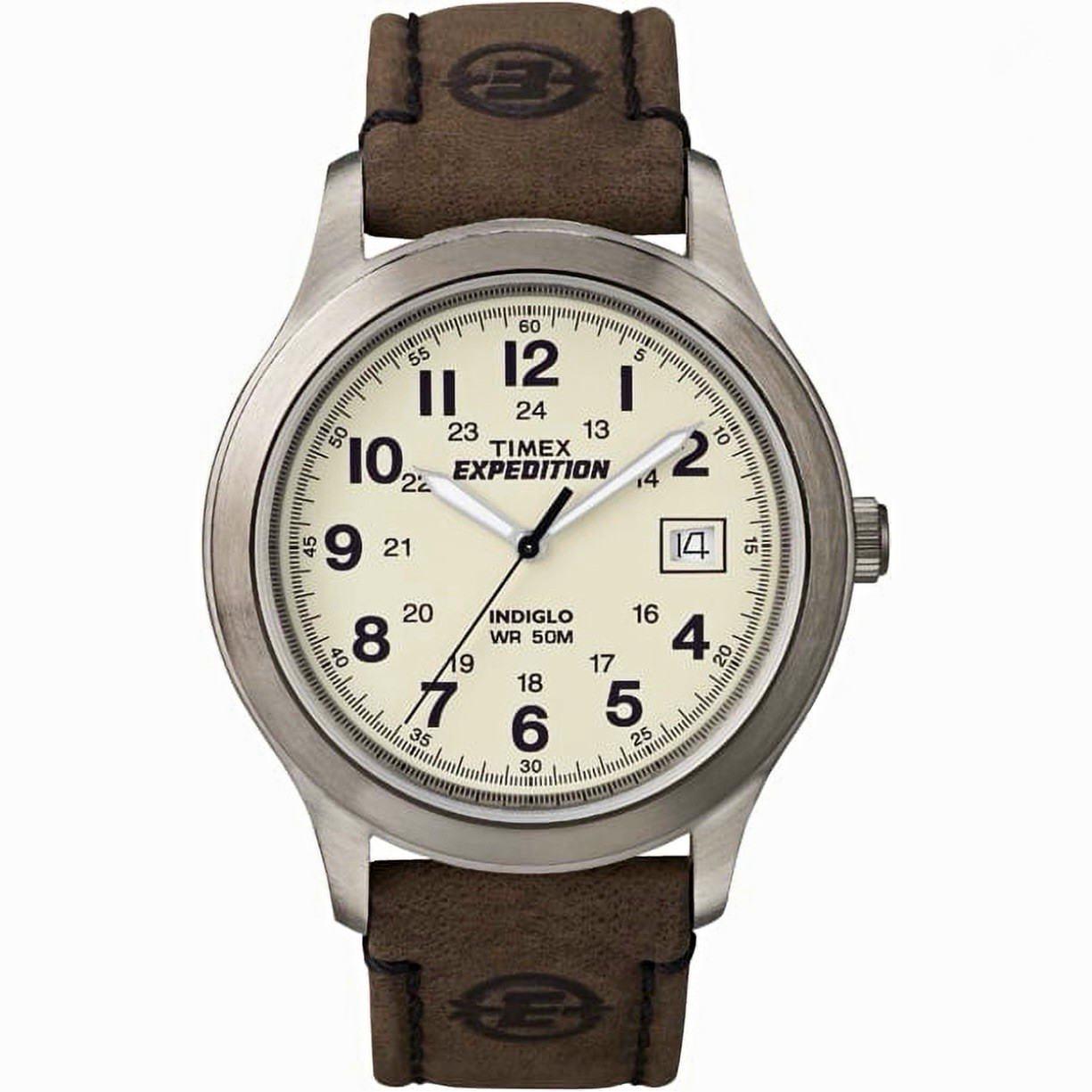 Timex T49870 Men’s Expedition Metal Field Brown Leather Strap Watch