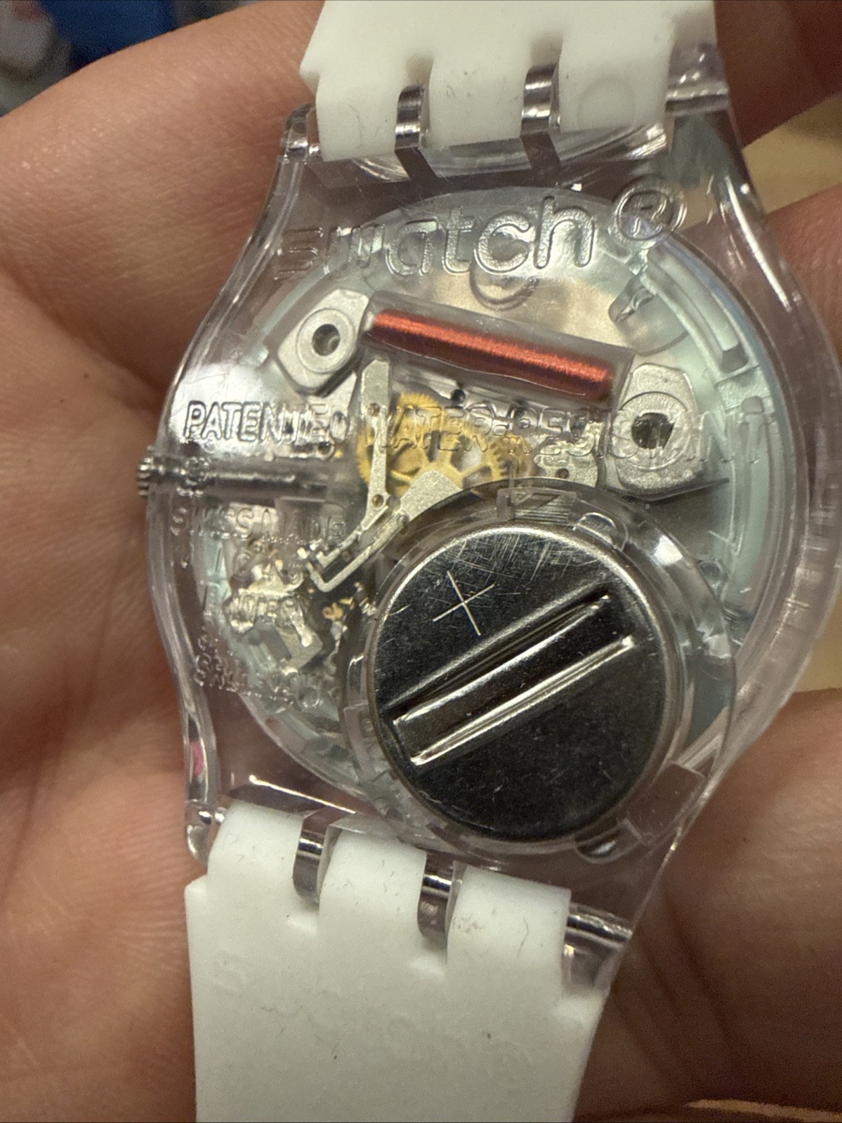 Swatch ULTRALAVANDE GE718 lilac watch Fantastic condition see pictures