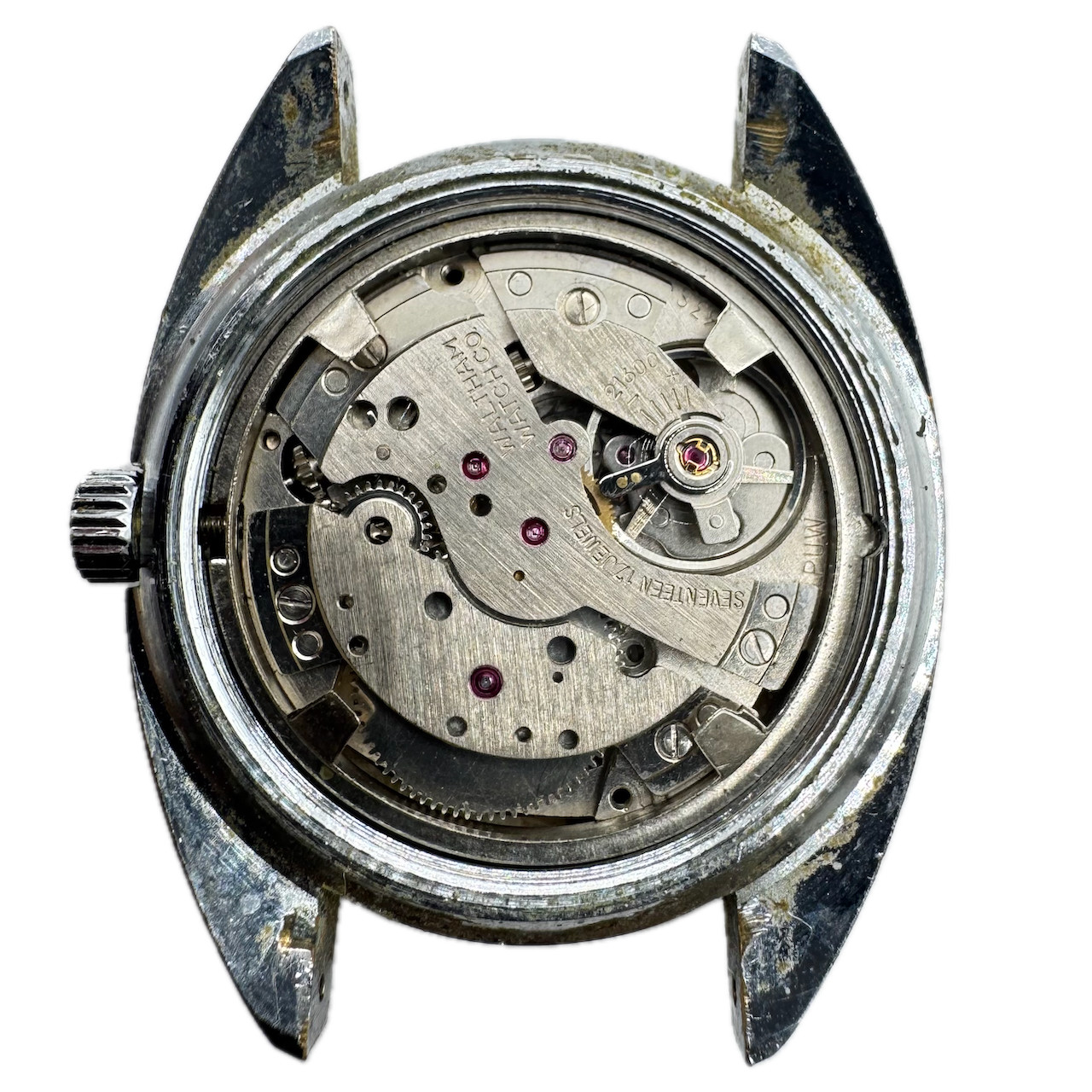 Vintage Waltham Fluted Day Date Men’s Mechanical Wristwatch 663S Steel & Chrome