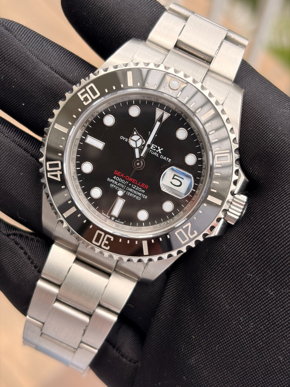 Rolex Sea-Dweller 126600 Silver Oyster Bracelet 50th Anniversary Red Line