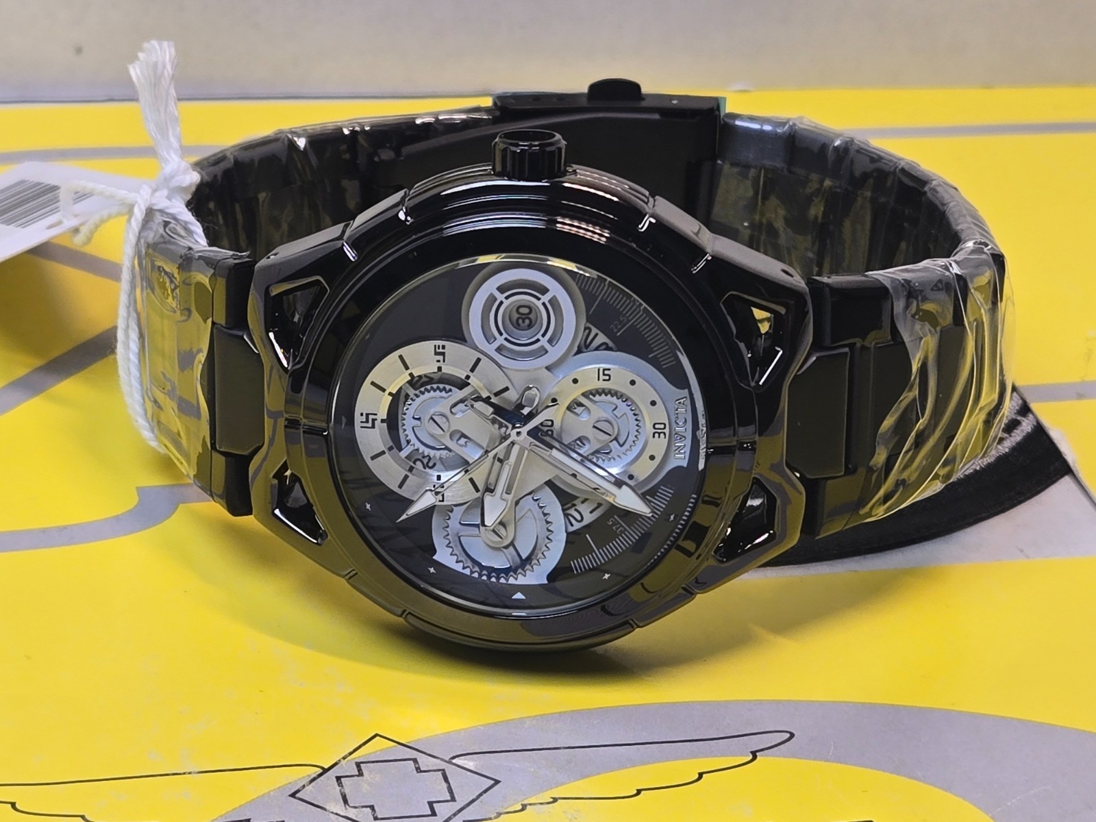 Invicta S1 Rally Men’s Watch 44mm Black With Black & Silver Skeleton Dial NEW