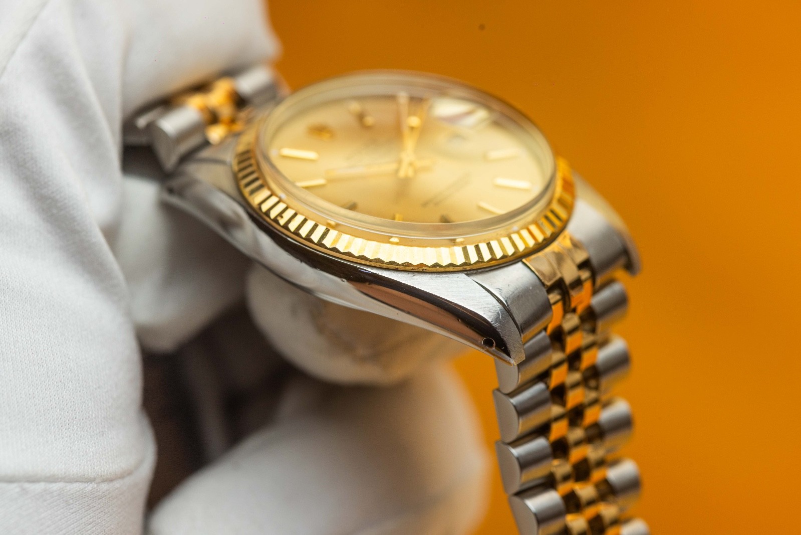 Rolex Datejust 36mm Two Tone Champagne Stick Dial – 16013