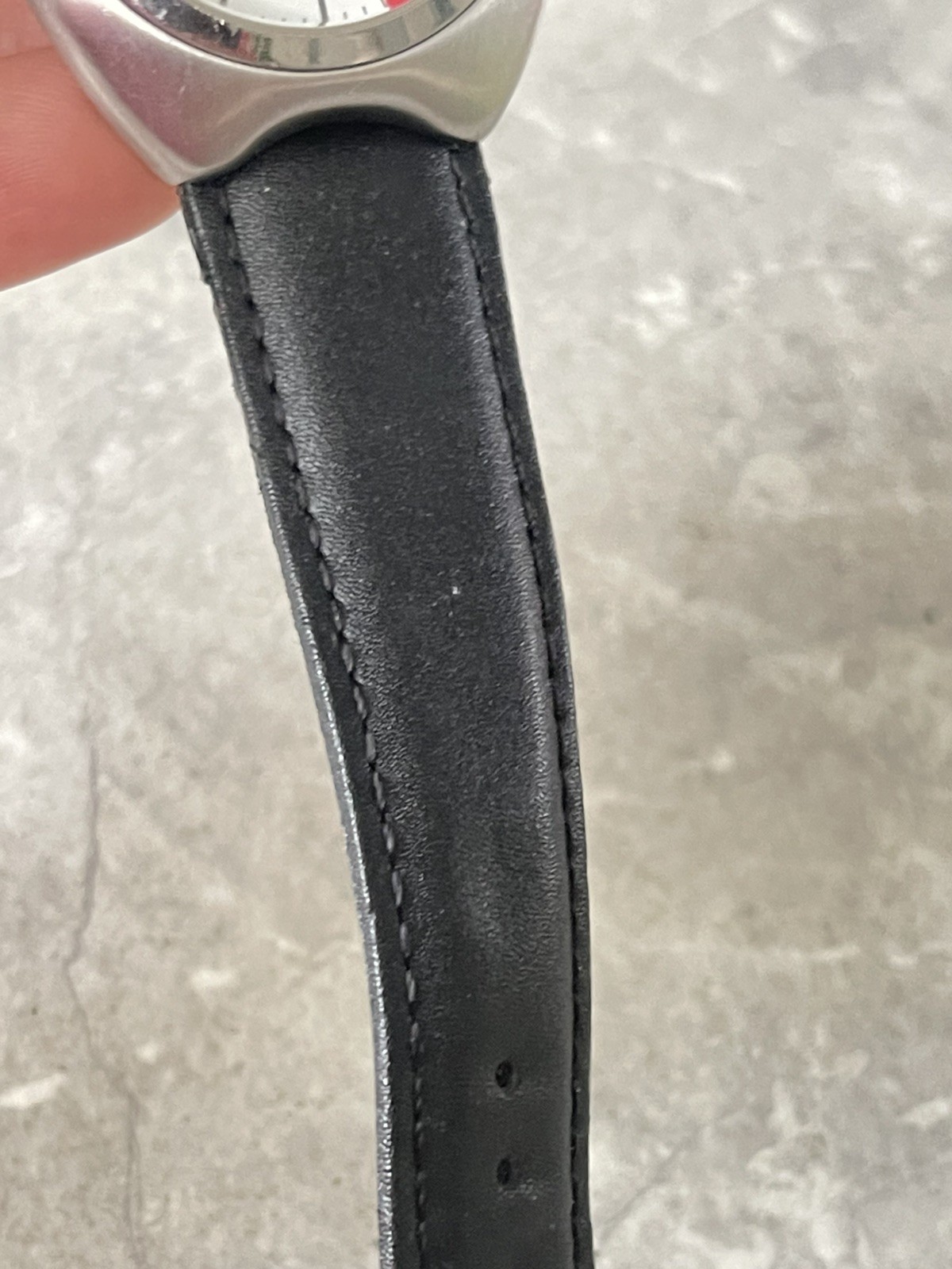 Lambretta Steel Watch Black & Red 5atm Black Leather Strap Milio Series 130
