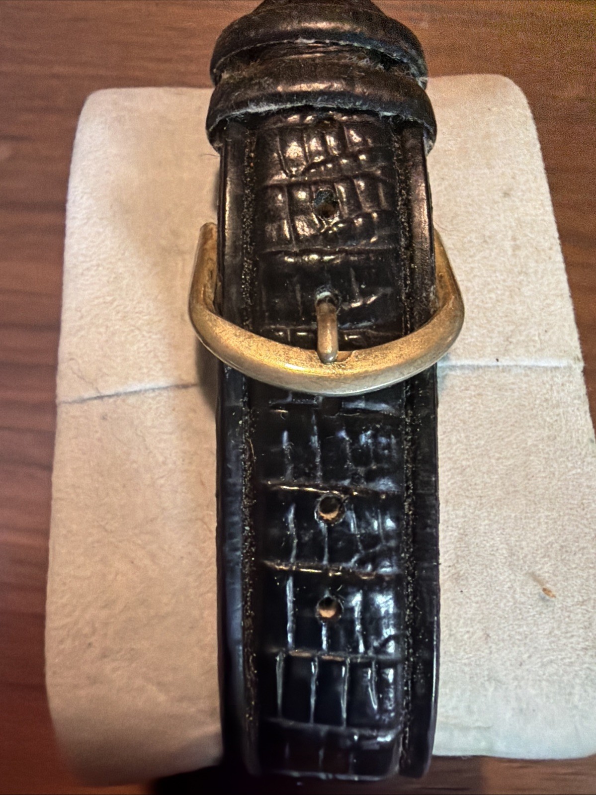 Vintage Bulova Men’s Quartz Watch DayDate Display Needs New Battery Leather Band