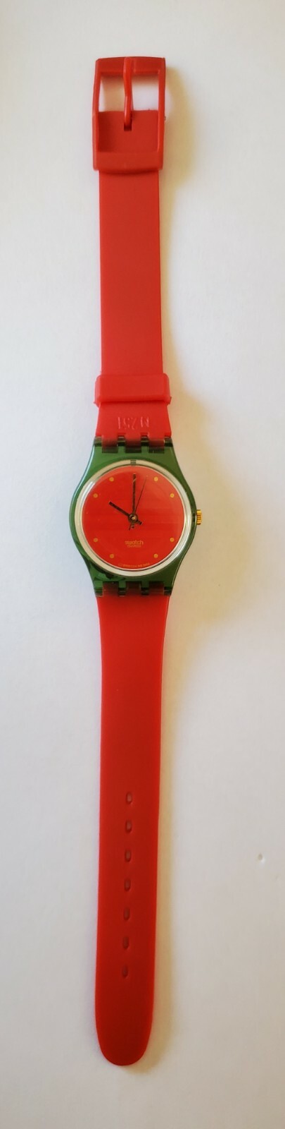 1994 Swatch «Geisha» Women’s girl teen Watch – Works transparent red gold