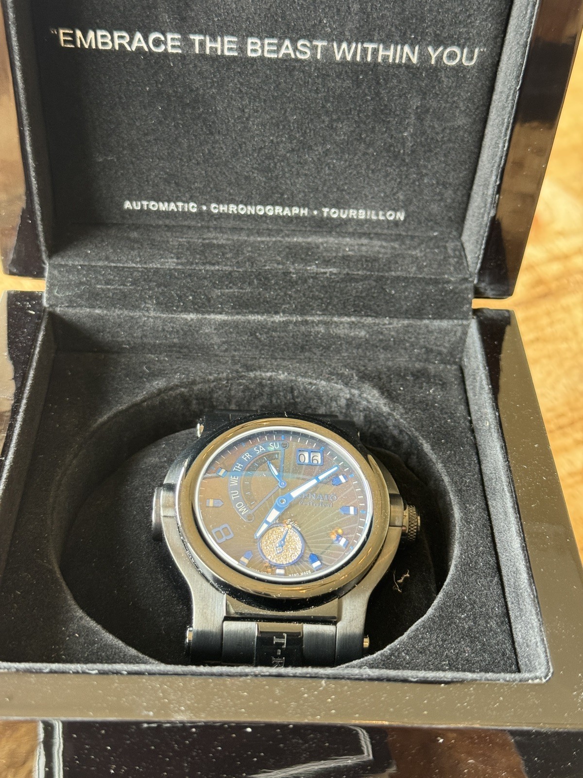 Renato T-Rex Watch Gunmetal Grey with Mother of Pearl Face And Diamonds
