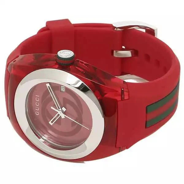 GUCCI SYNC YA137103 Men’s Watch – Red Dial, Quartz Movement with Original Box
