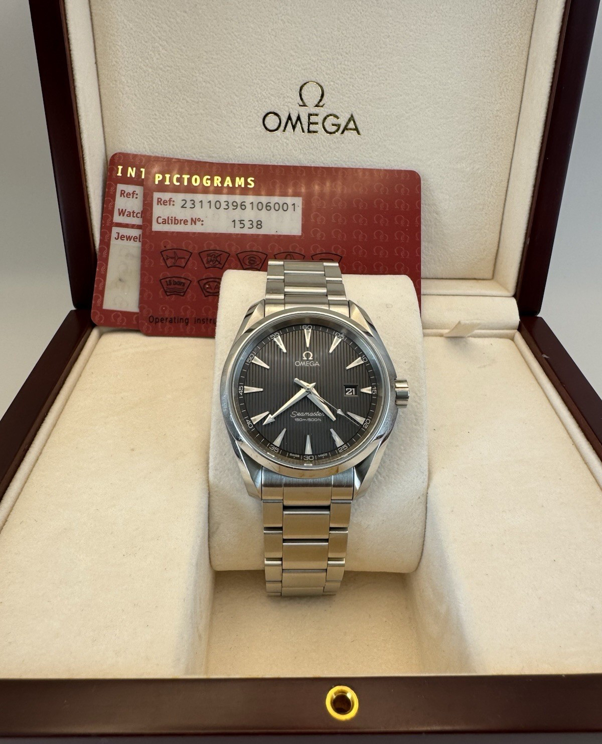 OMEGA Seamaster Aqua Terra Grey Dial Watch – 231.10.39.61.06.001 Box & Papers