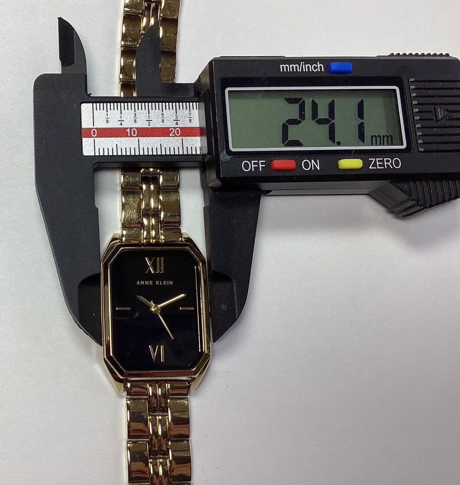 Anne Klein Womens Watch Gold Black Octagon Bezel WR 100 Feet New Battery