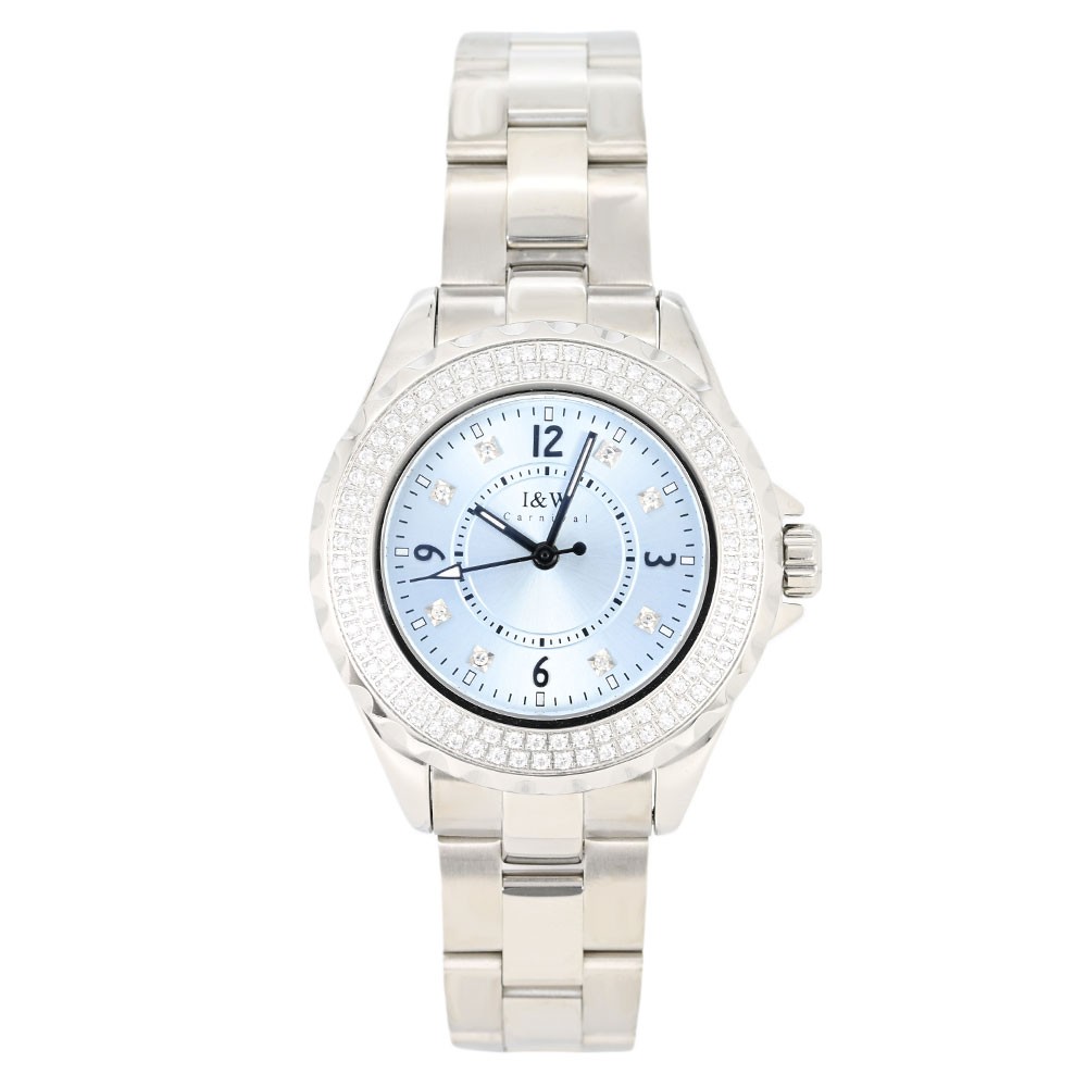I＆W Carnival IW703LDA-5 IW703LDA Silver Quartz Analog LightBlue Silver