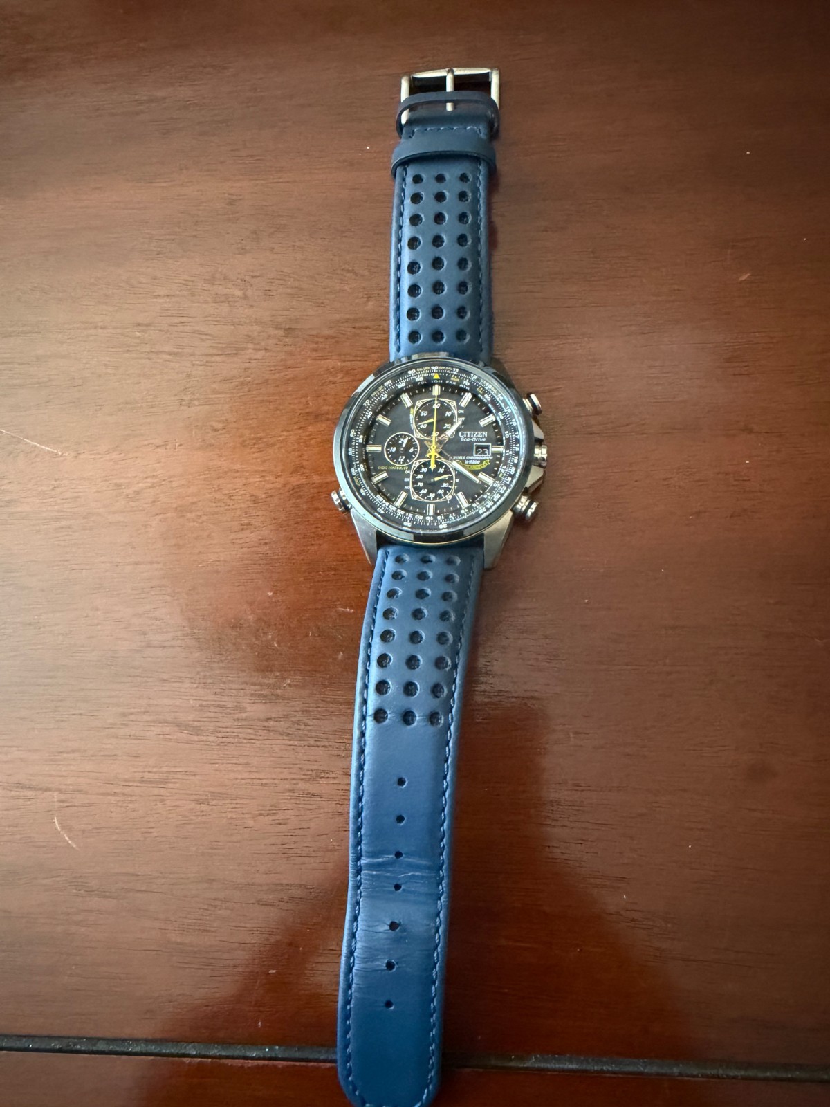 Citizen Blue Angels World Chronograph Eco-Drive Box and Papers H800-S081157