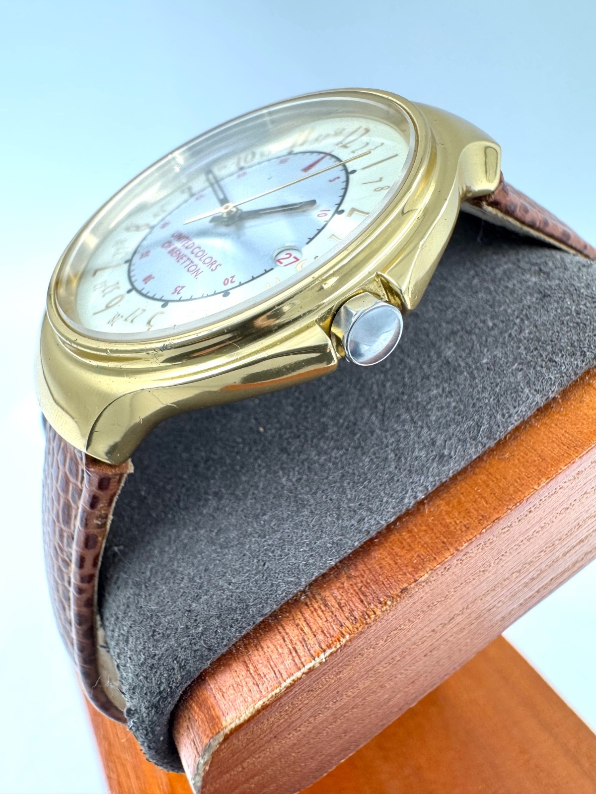 vintage united colors of benetton 35mm Men Quartz Watch New Battery -f984