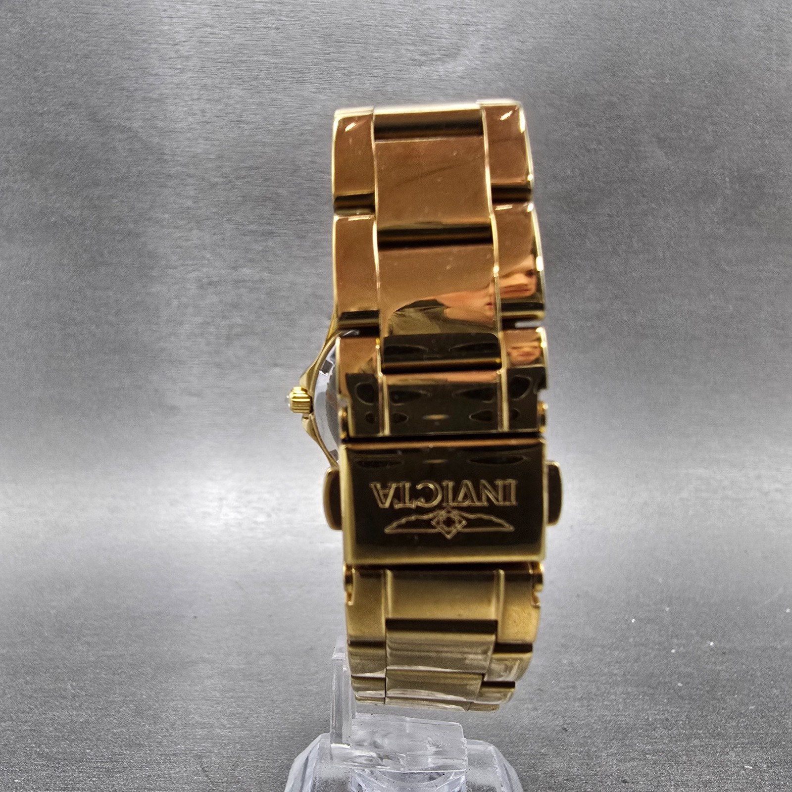 Invicta Angle Heart Watch Women 35mm Champagne Dial Gold Tone 21384 New Battery
