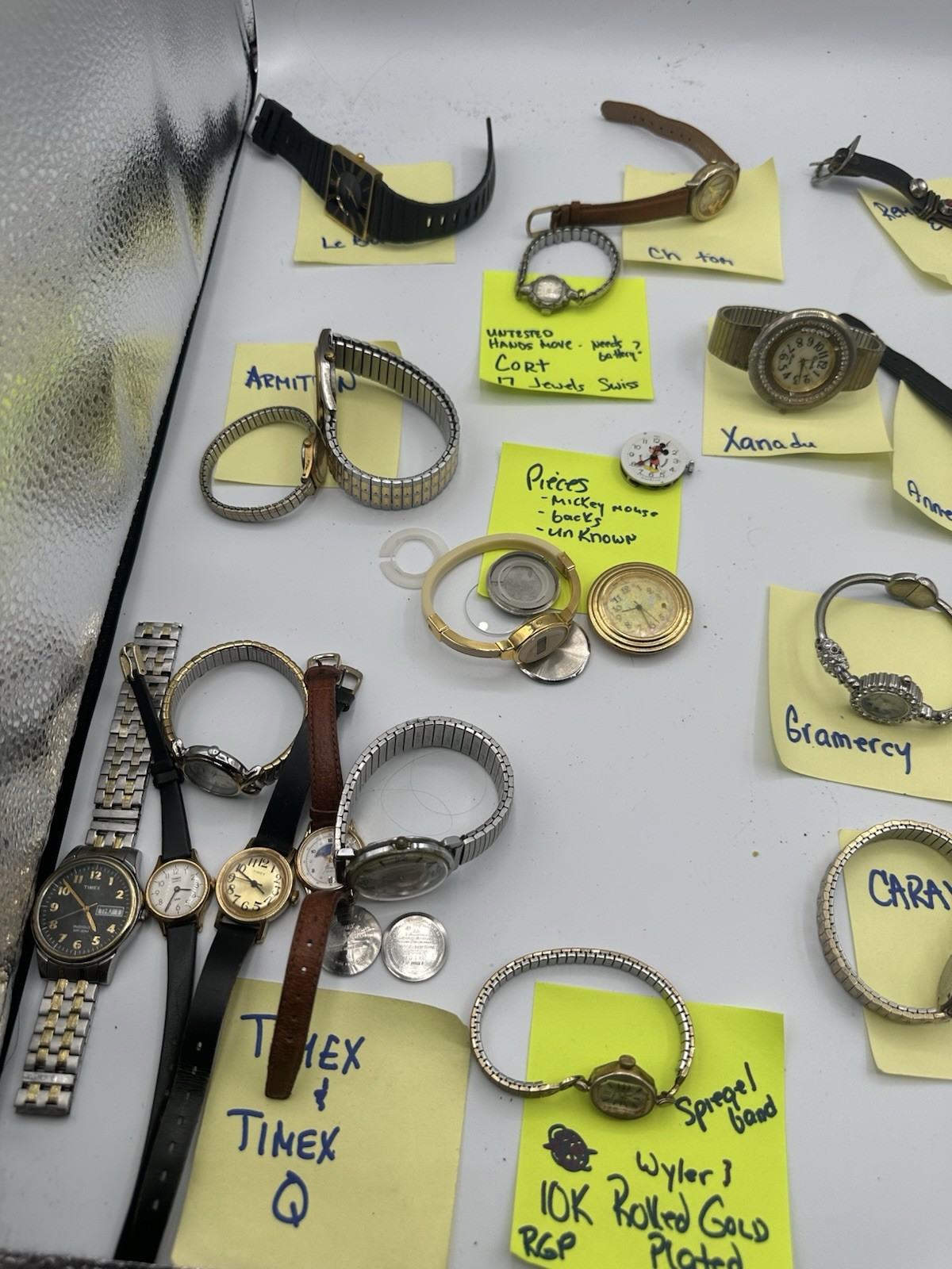 Vintage Watch Lot Untested, Various Brands Parts/repair Bulova, 17 Jewels Plus
