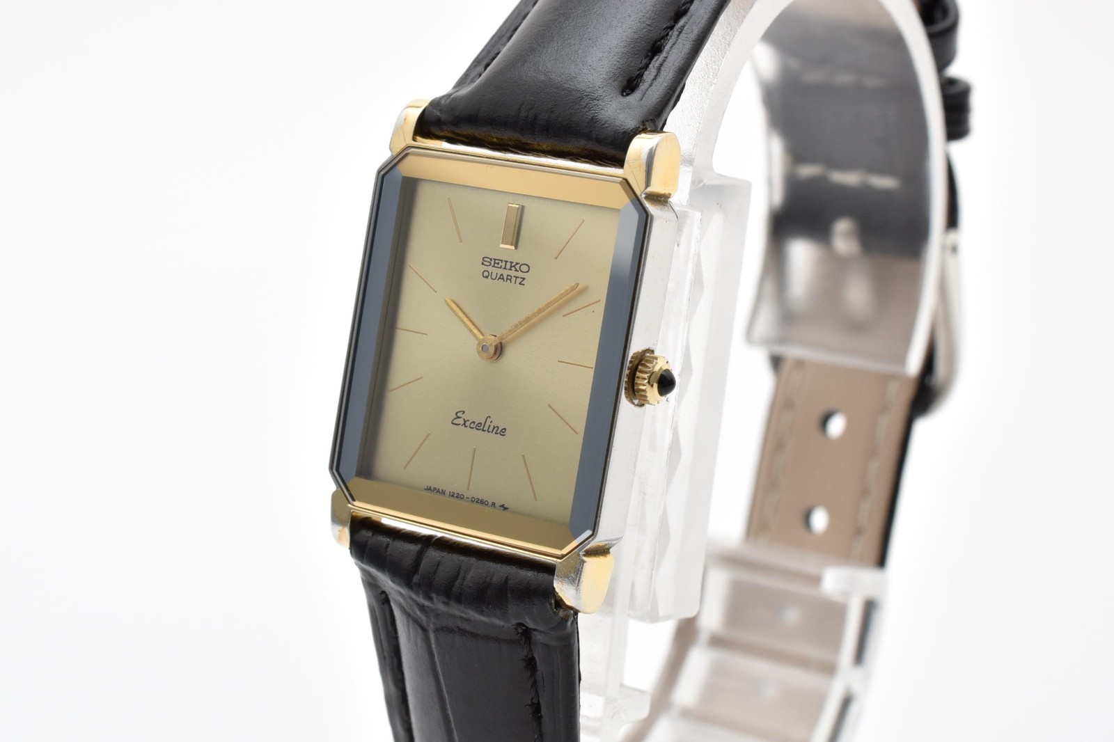 [Near Mint] SEIKO Exceline 1220-5090 21mm Quartz Vintage Gold Tank Women’s Watch