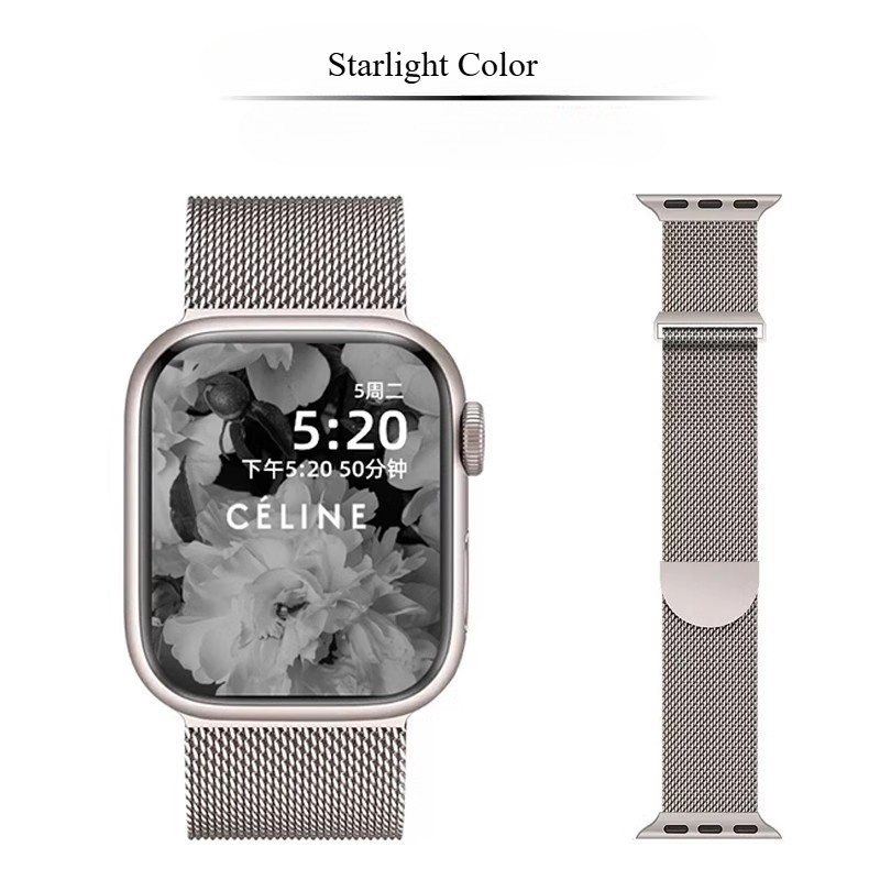 Stainless Steel Milanese Band for Apple Watch 10 9 8 7 SE Magnetic