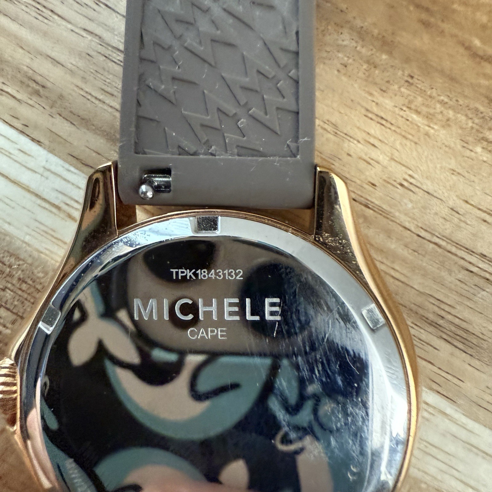 Michele Cape watch tpk1842608 MWW27A000005 diamonds brown new battery silicone