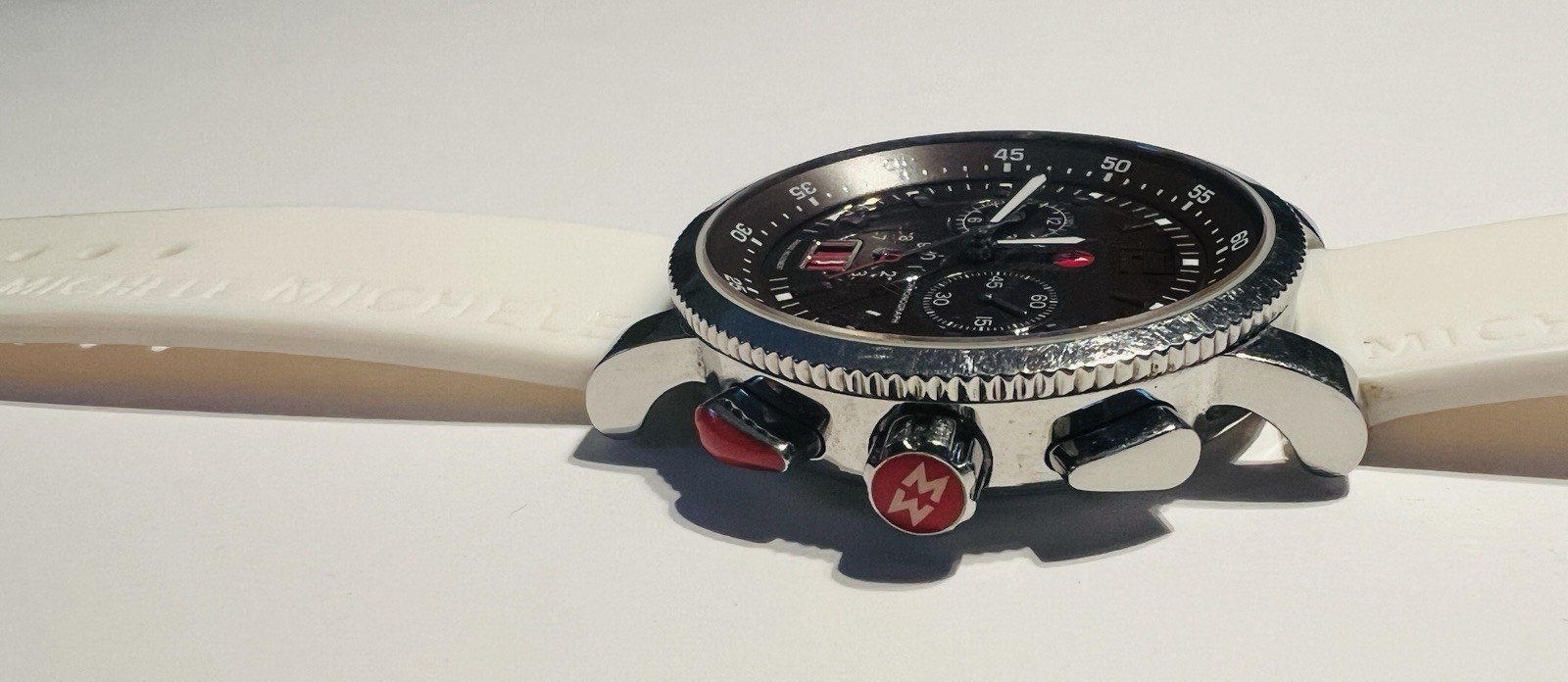 Michele Sport Sail Chronograph Watch MW01K00A0013 Swiss Quartz 41mm